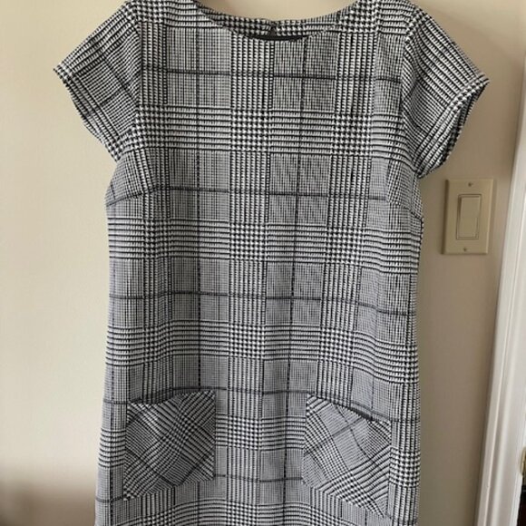 George  Sheath Cap Sleeves Herringbone Pattern Size L -New - Picture 1 of 9